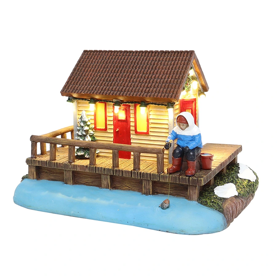 Santaville Vissershuisje met Visser LED