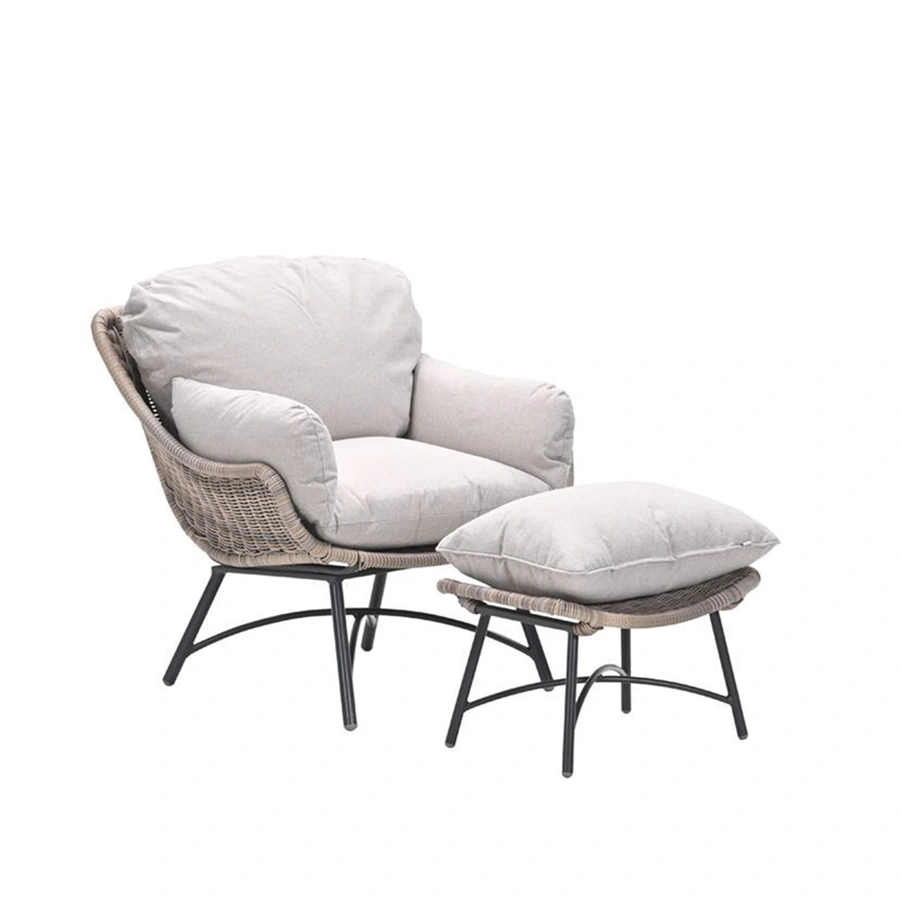 Garden Impressions Logan Fauteuil + Voetenbank - Vintage Willow - afbeelding 1