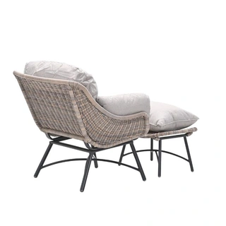 Garden Impressions Logan Fauteuil + Voetenbank - Vintage Willow - afbeelding 2