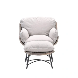 Garden Impressions Logan Fauteuil + Voetenbank - Vintage Willow - afbeelding 4