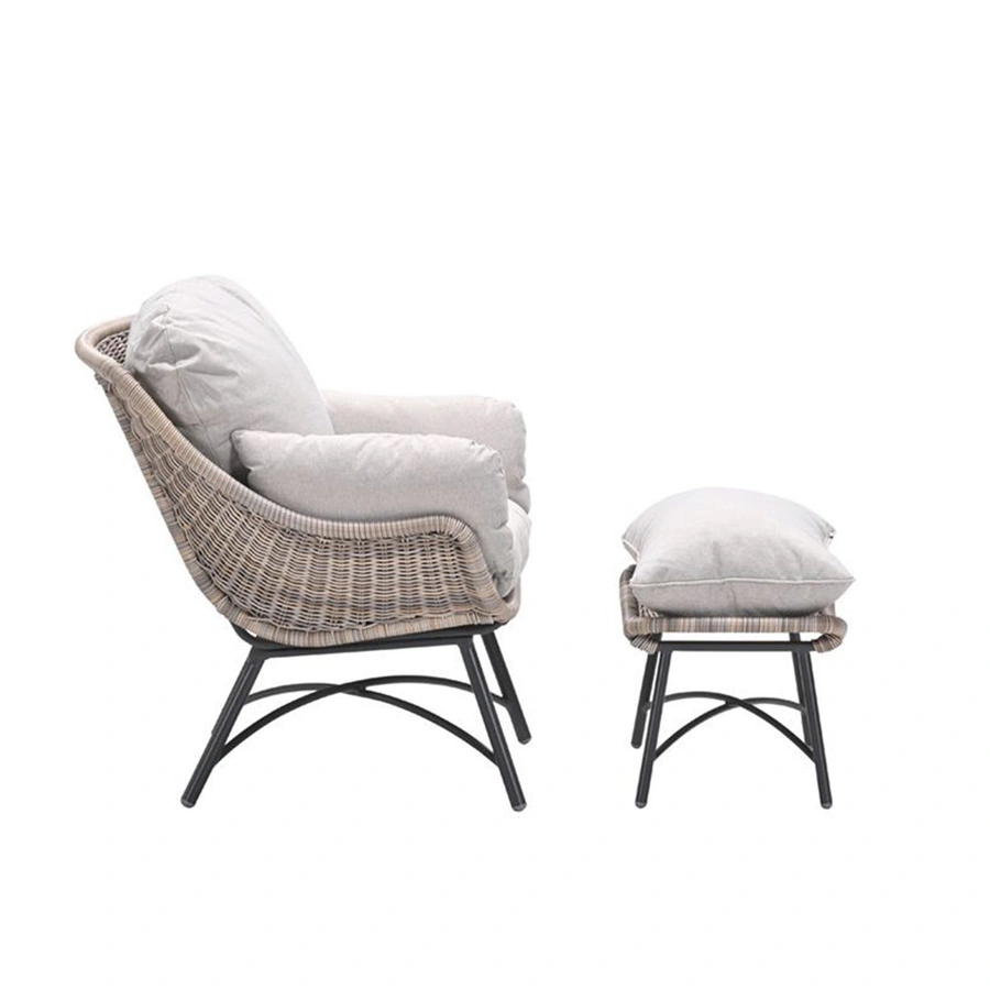 Garden Impressions Logan Fauteuil + Voetenbank - Vintage Willow - afbeelding 5
