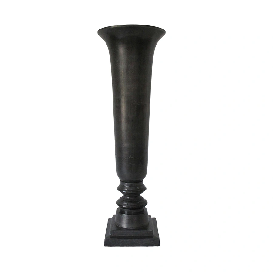 Long Vase aluminium Grey S - 23x70 cm