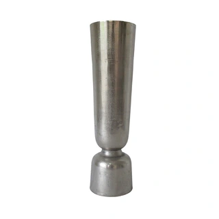 Long vase big aluminium Raw L - 15x56 cm