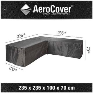 AeroCover Loungeset beschermhoes L-vorm 235x235x100x70 - Antraciet - afbeelding 2