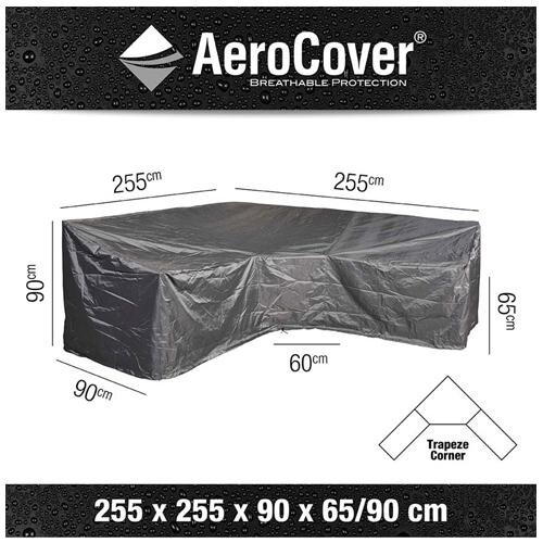 AeroCover Loungeset beschermhoes L-vorm 255x255x90x65/90 - Antraciet - afbeelding 2