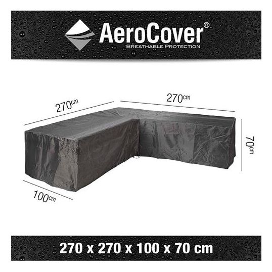 AeroCover Loungeset beschermhoes L-vorm 270x270x100x70 - Antraciet - afbeelding 2