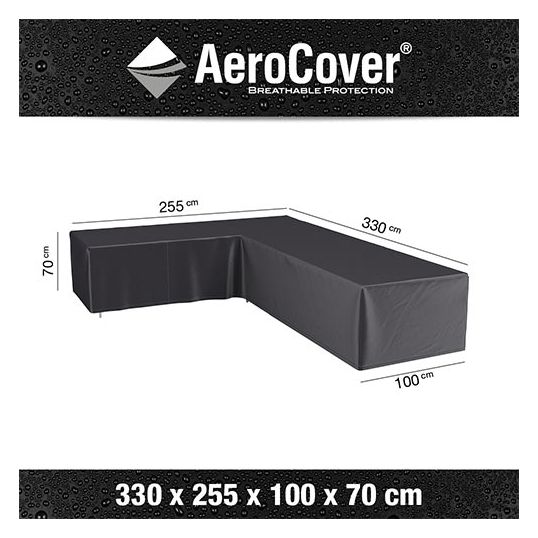 AeroCover Loungeset Beschermhoes L-vorm 330x255x100x70 - afbeelding 2