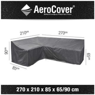 AeroCover Loungeset beschermhoes L-vorm Links 270x210x85x65/90 - Antraciet - afbeelding 2