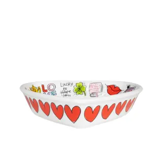 Blond Amsterdam Hart Vormige Schaal - 22 cm - afbeelding 2