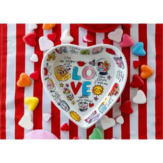 Blond Amsterdam Hart Vormige Schaal - 22 cm - afbeelding 3