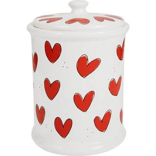 Blond Amsterdam Love Voorraadpot Hartjes - 17 cm | De Boet