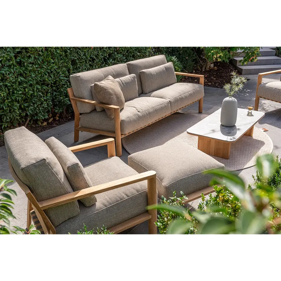 4 Seasons Outdoor Lucas 3-zits Loungebank Teak - afbeelding 4