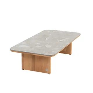 4 Seasons Outdoor Lucas Terrazzo Salontafel Teak - 120x60x30 cm - afbeelding 2