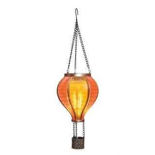 Anna's Collection Solar Luchtballon LED Geel/Oranje - Ø11x36 cm - afbeelding 2