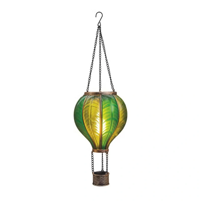 Anna's Collection Solar Luchtballon LED Groen - Ø14x45 cm - afbeelding 2