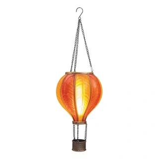 Anna's Collection Solar Luchtballon LED Geel/Oranje - Ø20x62 cm - afbeelding 2