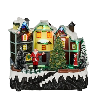 Luville Christmas village with tree