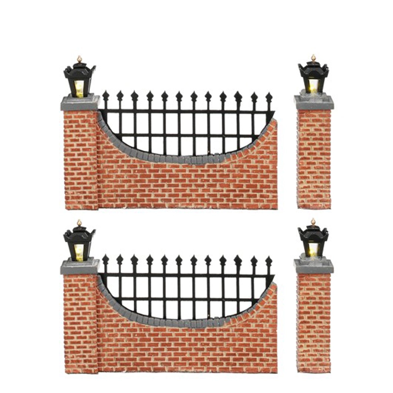 Luville Fence brown lighted 4 st.