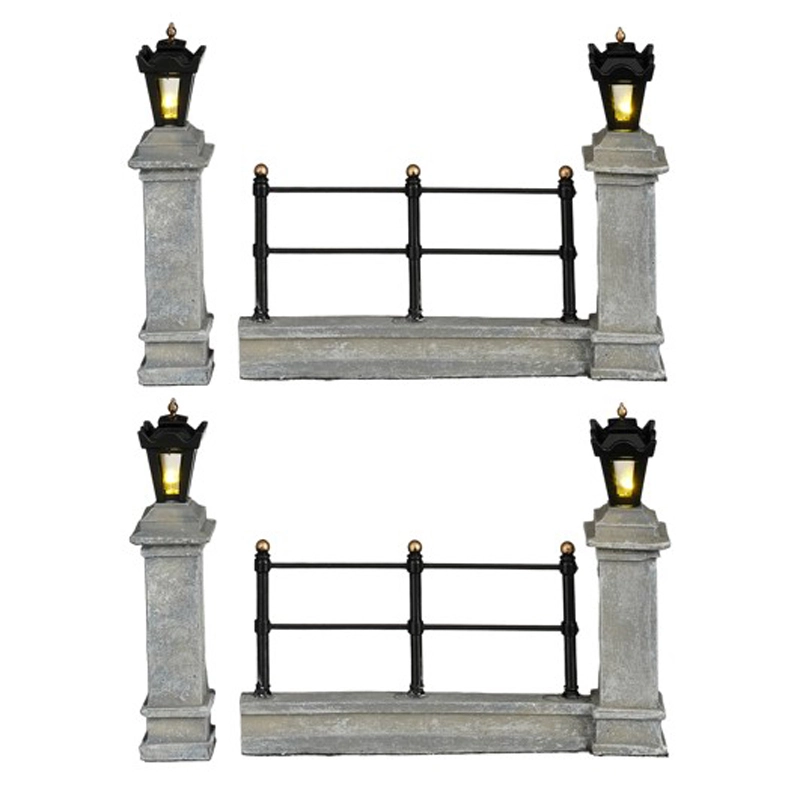 Luville Fence grey lighted 4 st.