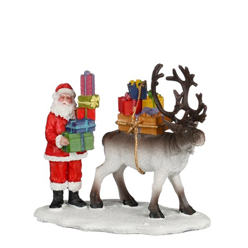 Luville Santa and deer presents