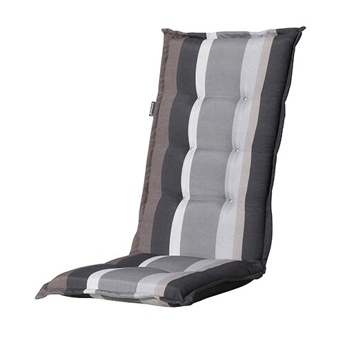 Steen Golven Afhaalmaaltijd Madison Tuinkussen Hoge Rug - Stripe Grey | De Boet