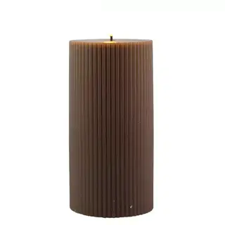 Magic Flame LED Kaars 7,5x15 cm - Bruin