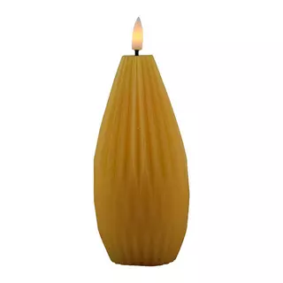 Magic Flame LED Kaars 7,5x15 cm Kegel - Geel