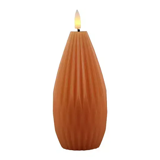 Magic Flame LED Kaars 7,5x15 cm Kegel - Zalm
