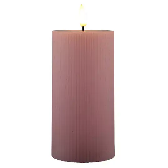 Magic Flame LED Kaars 7,5x15 cm - Roze