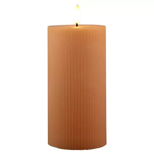 Magic Flame LED Kaars 7,5x15 cm - Zalm