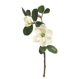 Kunstbloem Magnolia Japanese Garden Wit/Groen - 51 cm| De Boet