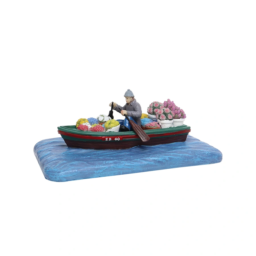 Santaville Man in Boot met Bloemen