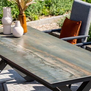 Garden Impressions Marbella Tuintafel Rome Bronze - 240x100 cm - afbeelding 4