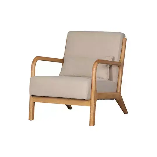 Woood Mark Fauteuil Geweven Stof Naturel - afbeelding 4