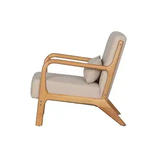 Woood Mark Fauteuil Geweven Stof Naturel - afbeelding 5