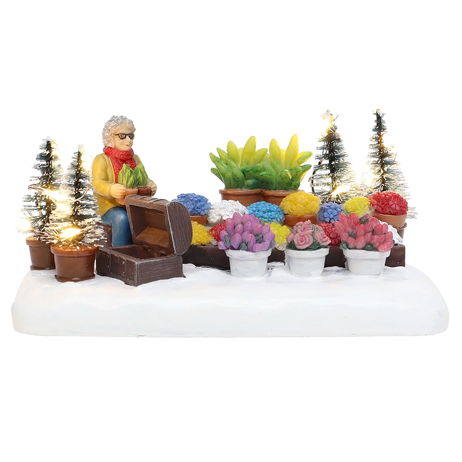 Santaville Marktkraam Bloemen LED