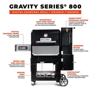 Masterbuilt Gravity Series™ 800 Digital Charcoal Griddle, BBQ & Smoker - afbeelding 2