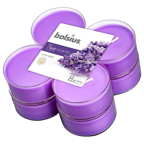 Bolsius Geurmaxilichten True Scents Lavender - 8 st.