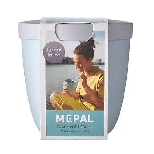 Mepal Snackpot ellipse nordic blue - 500 ml - afbeelding 2