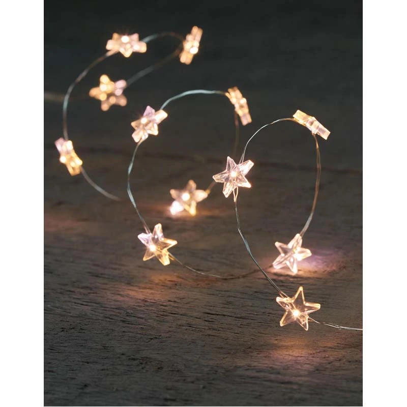Kerstverlichting Ster Zilverdraad 40 LED 2m - Warm Wit