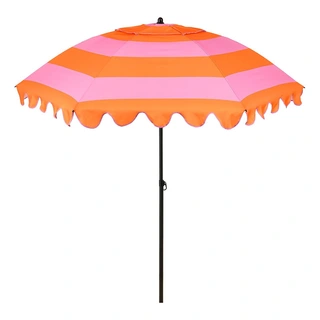 Mica Decorations Parasol Streep Oranje - Ø197 cm