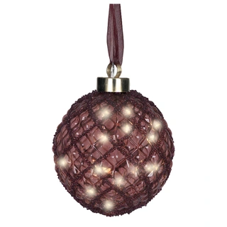 Micro LED Bal Maroon - Ø10 cm - afbeelding 1