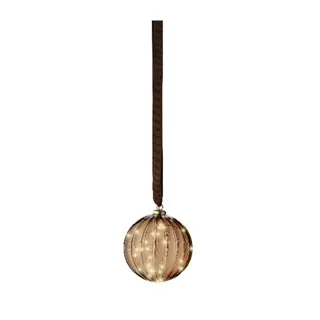 Micro LED Bal Bruin - Ø14 cm - afbeelding 1