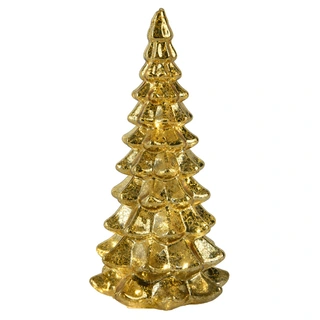 Micro LED Kerstboom Glas Ø10x21 cm - Goud - afbeelding 1