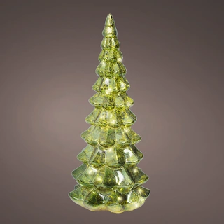 Micro LED Kerstboom Glas Ø14,5x32 cm - Groen - afbeelding 2