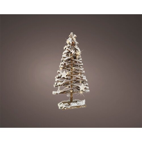 Micro LED Boom Rotan Sneeuw - 25x50 cm - afbeelding 1