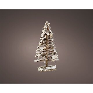 Micro LED Boom Rotan Sneeuw - 25x50 cm