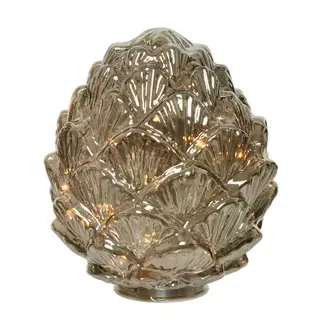 Micro LED Dennenappel Ø17 cm - Rookgrijs - afbeelding 1