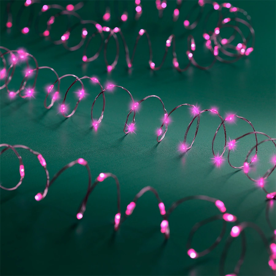 Micro LED Draadverlichting 8 Functie - Roze - afbeelding 5