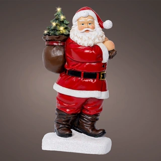 Micro LED Kerstman Beeldje - 30 cm - afbeelding 2
